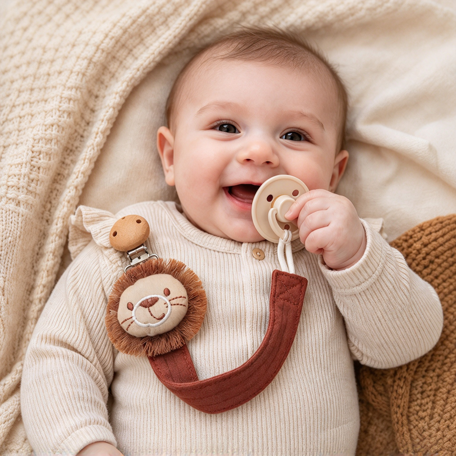 Personalized Embroidered Lovely Pacifier Strap For Baby | CWToy133