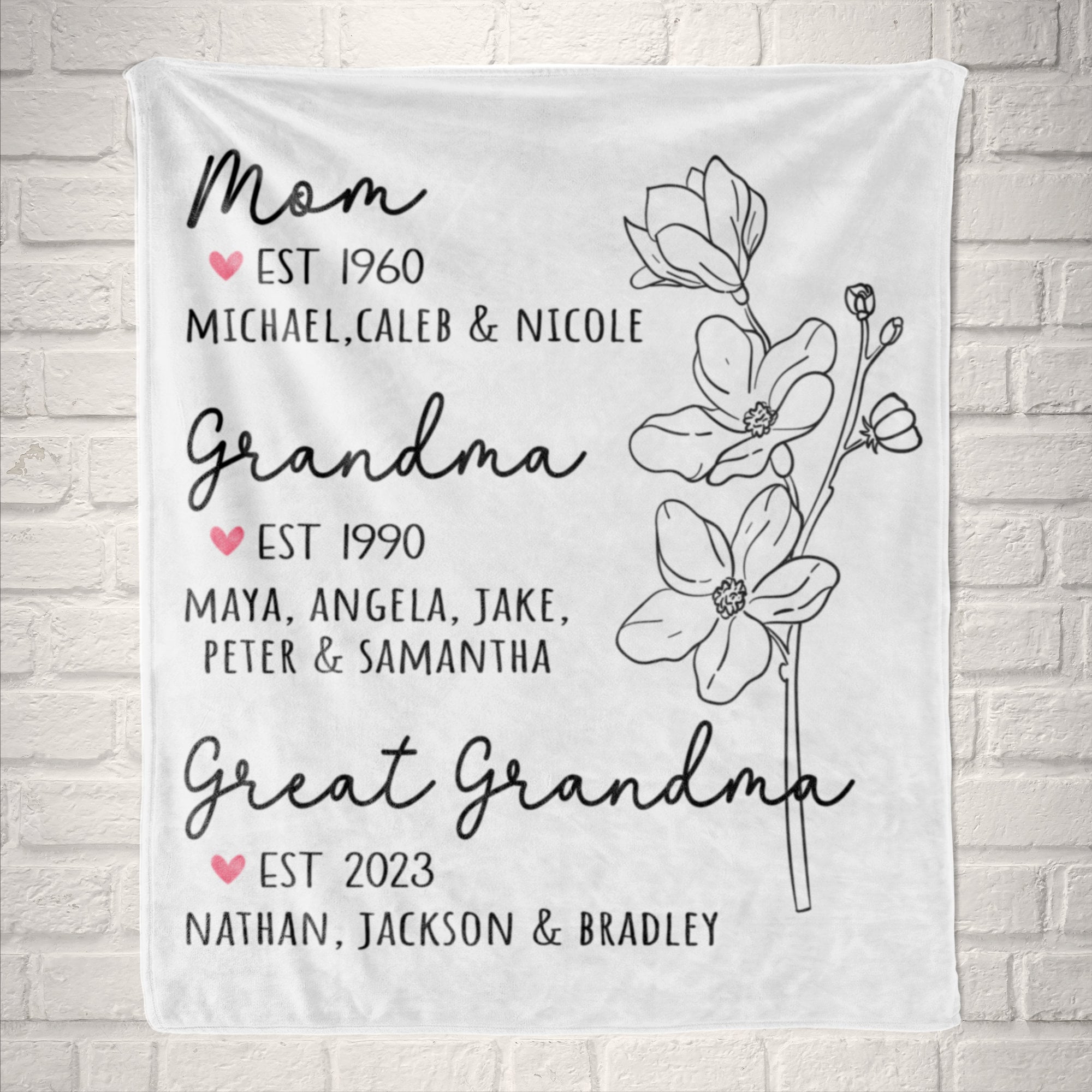 Personalized Love Mom Blanket for Comfort & Unique | CWMom13