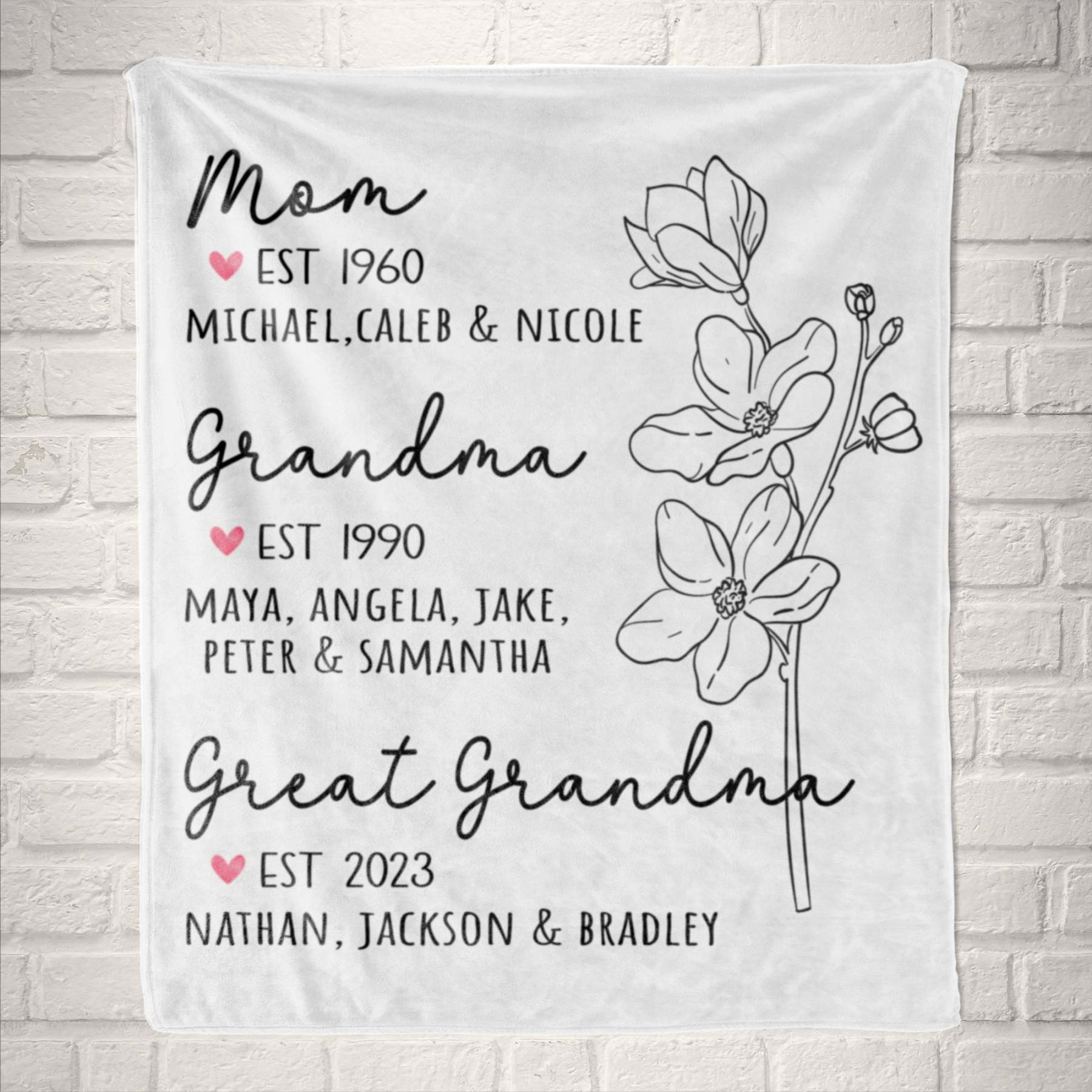 Personalized Love Mom Blanket for Comfort & Unique | CWMom13
