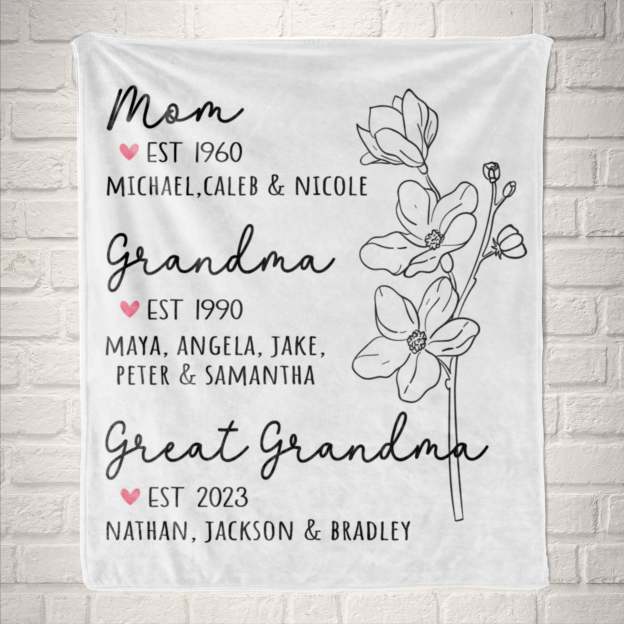 Personalized Love Mom Blanket for Comfort & Unique | CWMom13