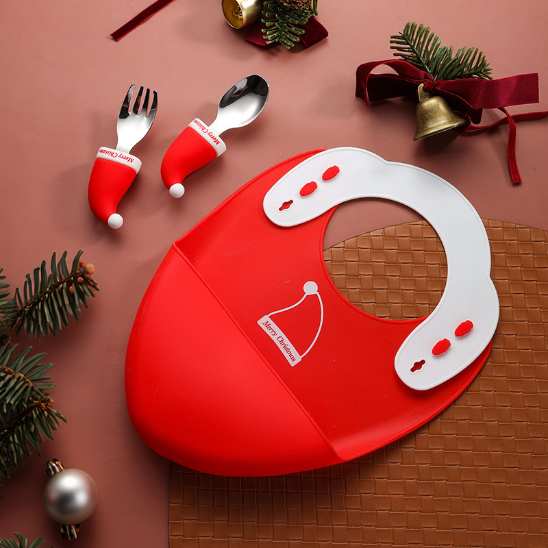 Christmas Limited Edition Baby Silicone Cutlery Set | MCGift109