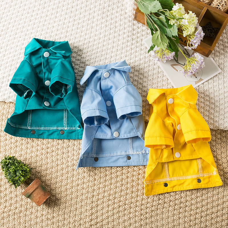 Personalized Leather Patch Pets Color Denim Jacket | BKPet52