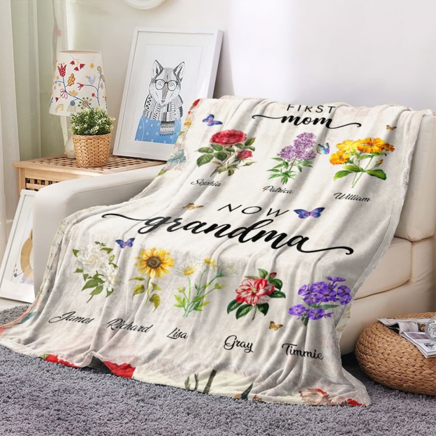 Personalized Love Mom Blanket for Comfort & Unique | CWMom11