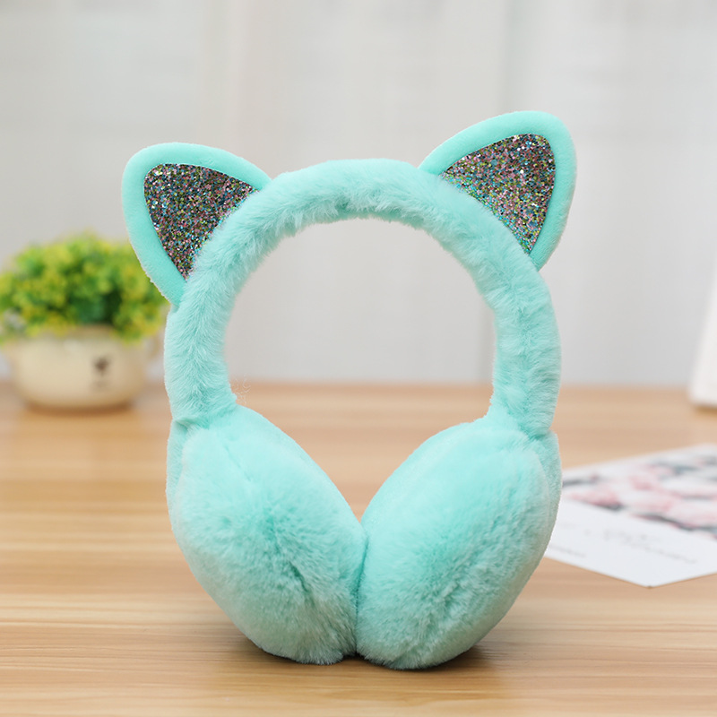 Personalized Kids Pearl Patch Warm Cat Ears Earmuffs | CWToy83
