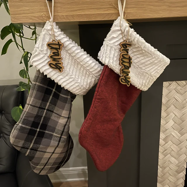 Personalized Wooden Christmas Stocking Tags | MCGift54