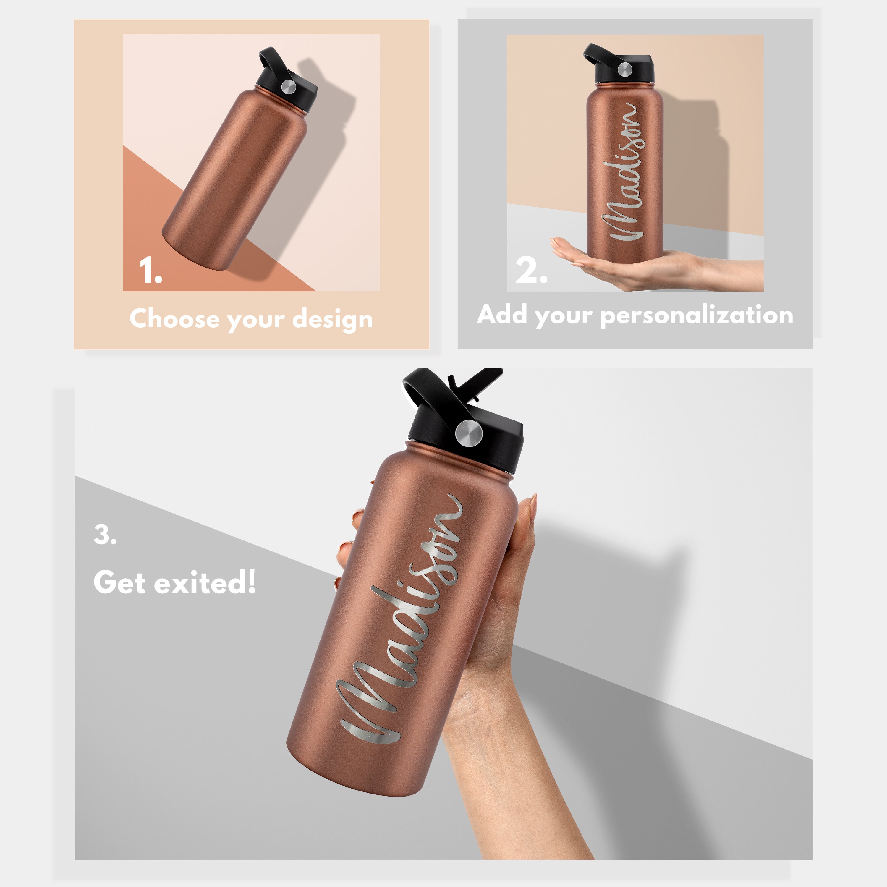 Personalised Stainless Steel 18oz/32oz/40oz Water Bottles | YouBottle04