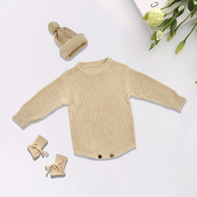 Personalized Embroidered Baby Sweater Outfit Set | CWBaby335