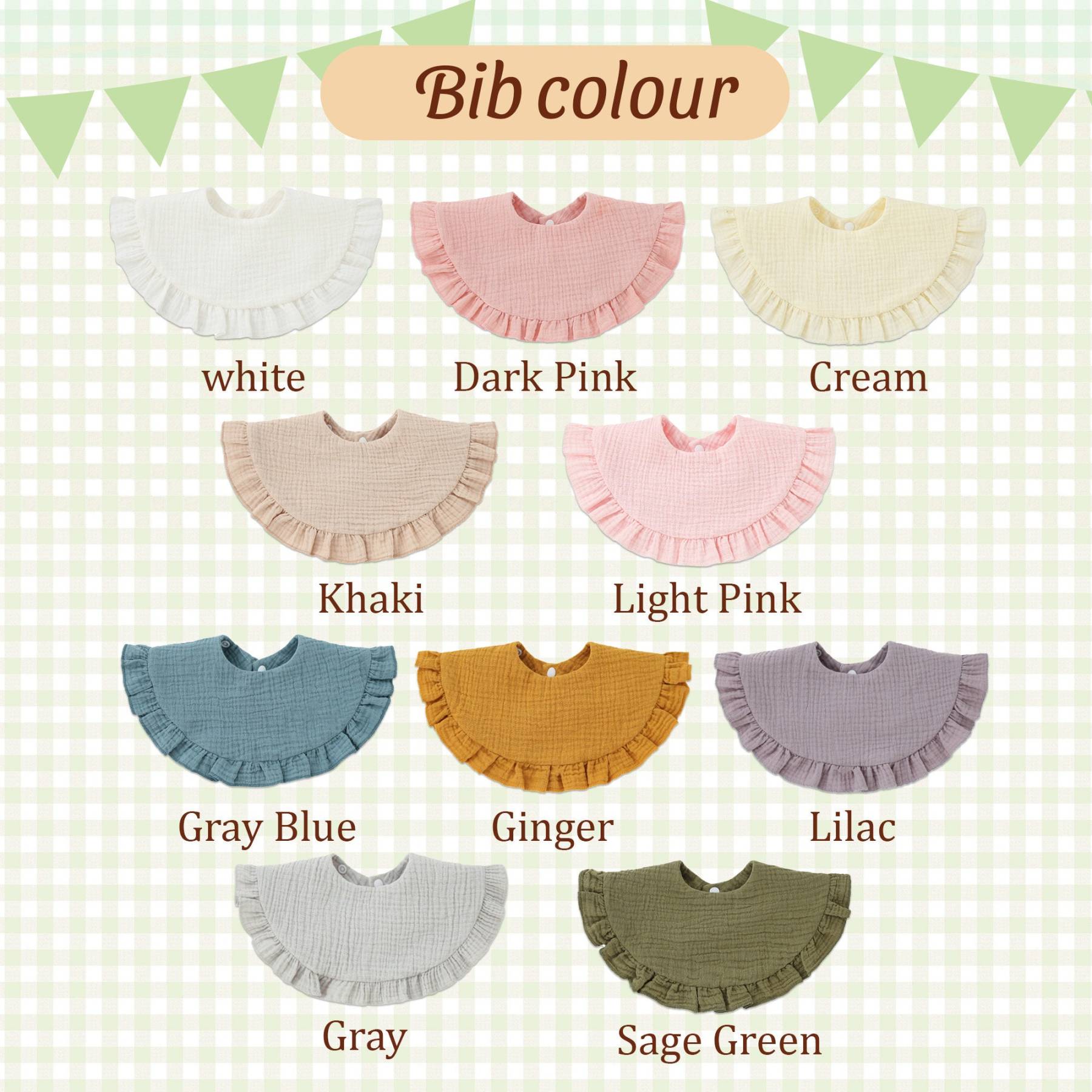 Personalized Embroidered Baby Name Muslin Bib | CWBaby216