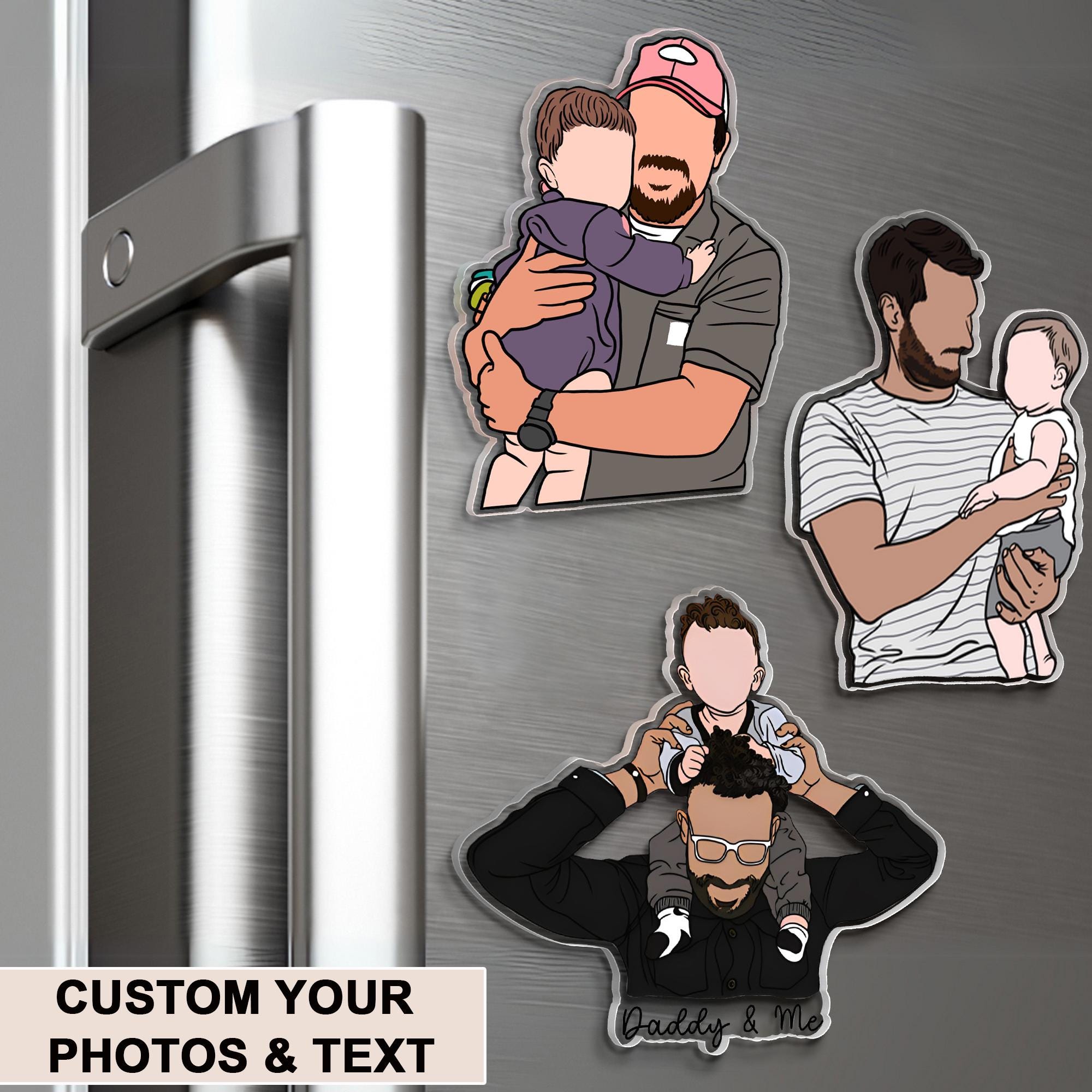 Personalized Illustrated Family Portrait Fridge Magnet | CWGift16