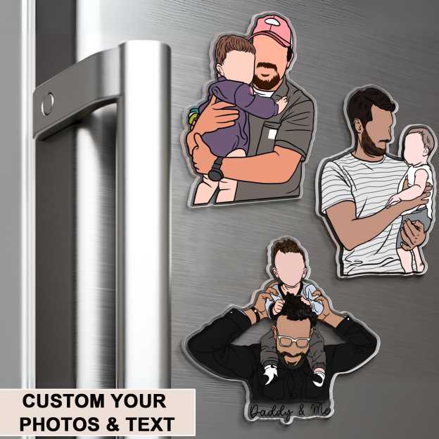 Personalized Illustrated Family Portrait Fridge Magnet | CWGift16
