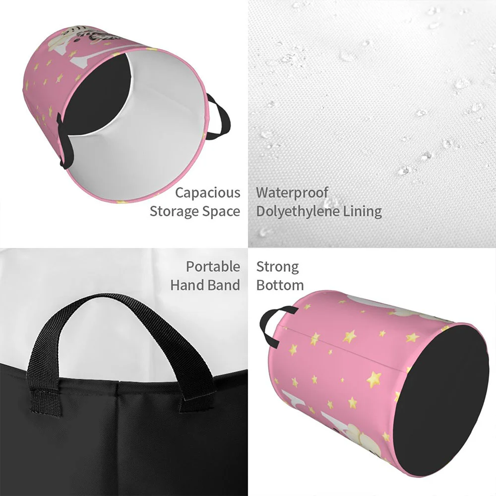 Personalized Waterproof Initial Laundry Baskets with Handle | | CWBasket07