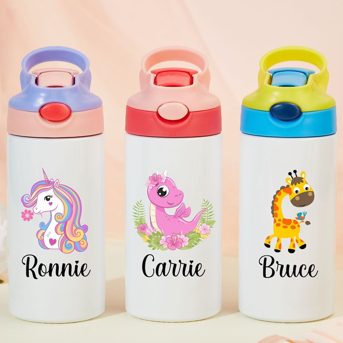 Personalised BPA Free 12oz Lovely Kid Water Bottles | YouBottle37