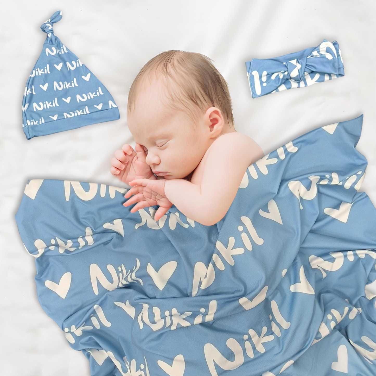 Personalized Baby Swaddle Blanket Set for Comfort & Unique | BBBlanket12
