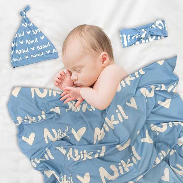 Personalized Baby Swaddle Blanket Set for Comfort & Unique | BBBlanket12