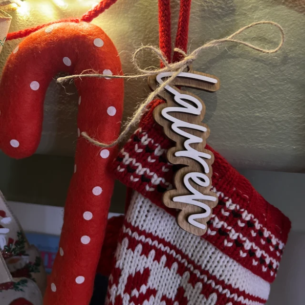 Personalized Wooden Christmas Stocking Tags | MCGift54