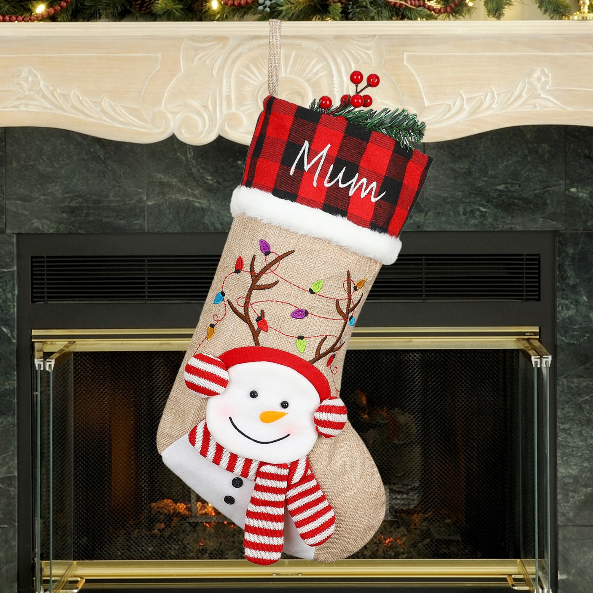 Personalized Embroidered 3D Christmas Stocking | MCGift40