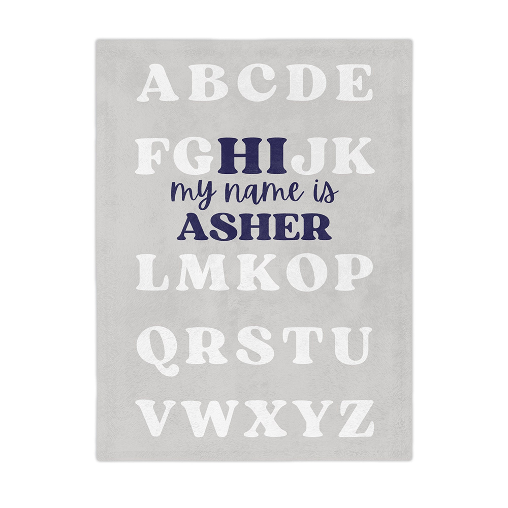 Personalized Baby Newborn Blanket with Name | BKMS016