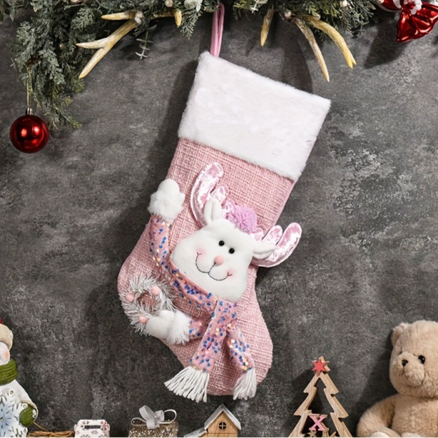 Personalized Embroidered Cute Pattern Christmas Stocking | MCGift208