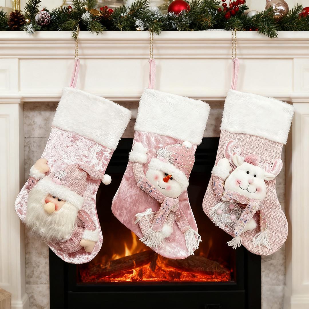 Personalized Embroidered Cute Pattern Christmas Stocking | MCGift208