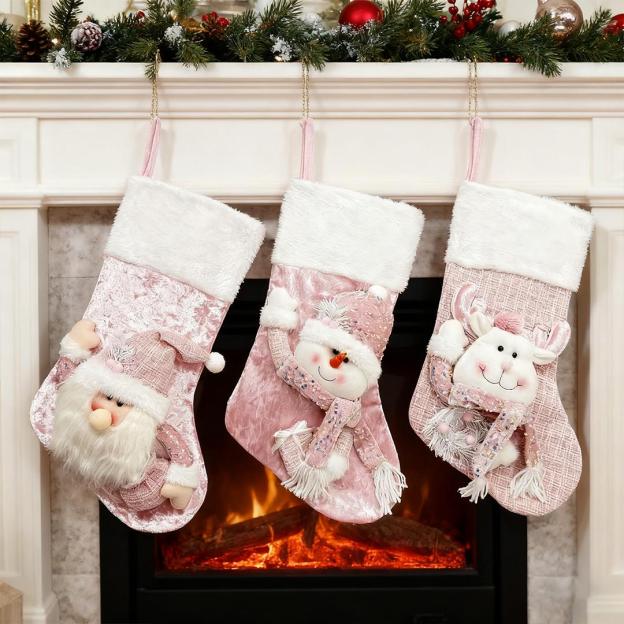 Personalized Embroidered Cute Pattern Christmas Stocking | MCGift208