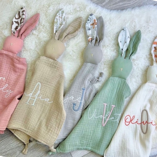 Personalized Baby Embroidery Comforter Sleep Toy | CWToy84
