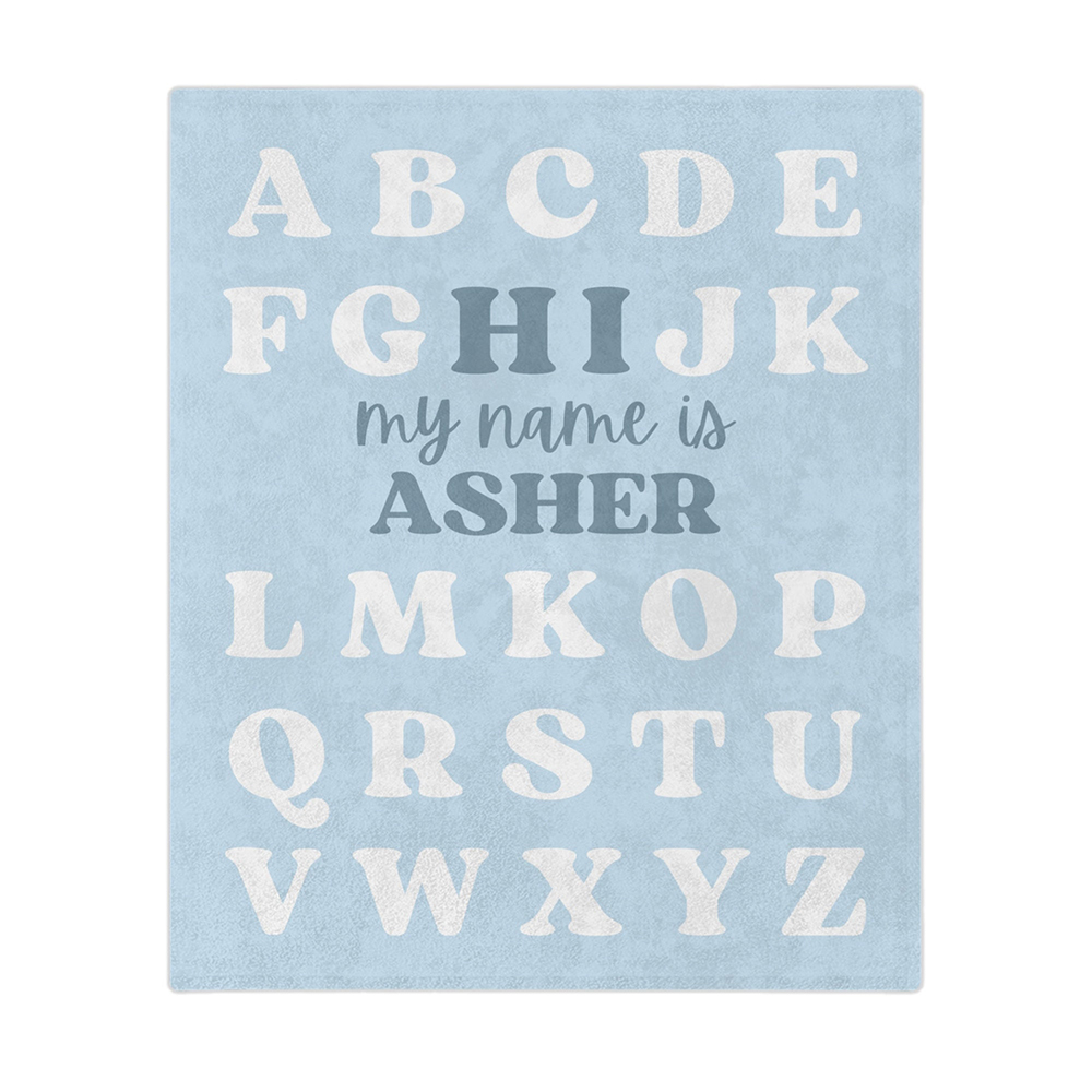 Personalized Baby Newborn Blanket with Name | BKMS016