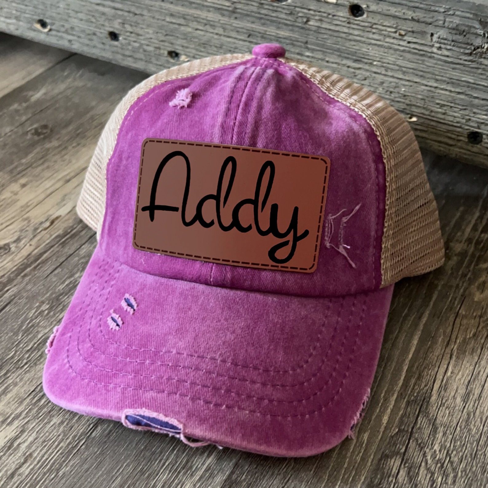 Personalized Child Leather Patch Hat for Comfort & Unique | CWBeach46