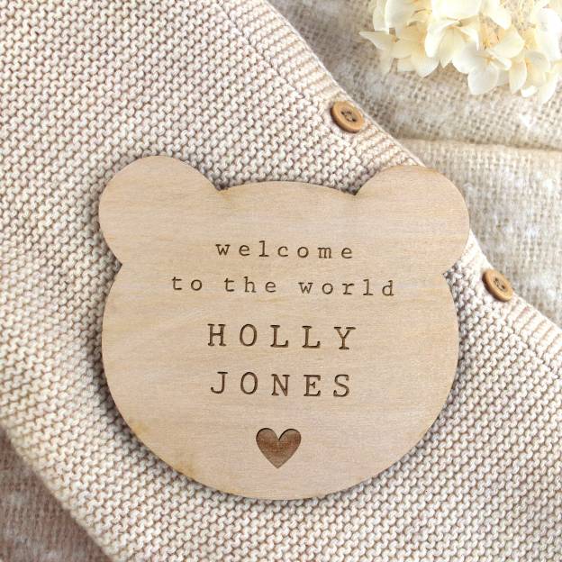 Personalized Wooden Newborn Baby Name Sign | CWBaby162