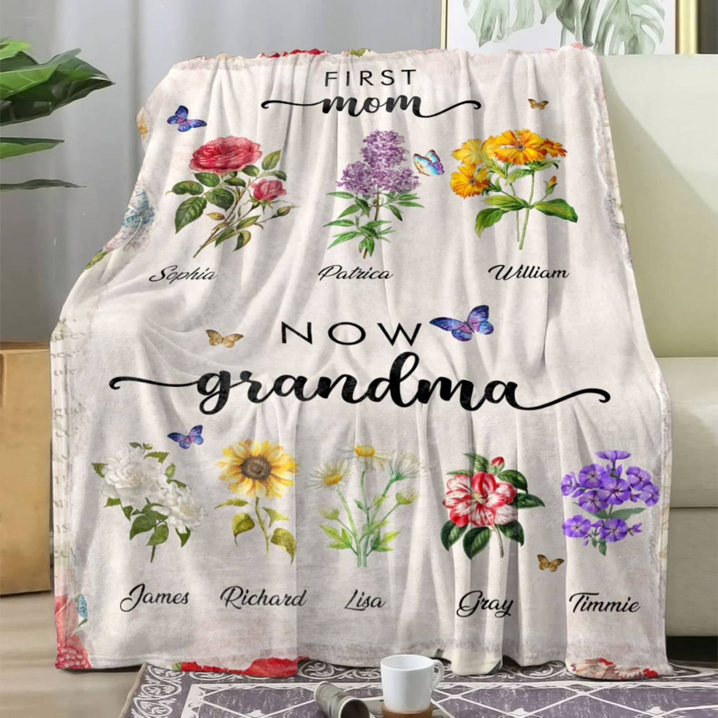 Personalized Love Mom Blanket for Comfort & Unique | CWMom11