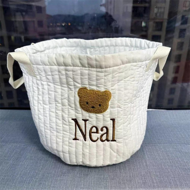 Personalized Embroidered Storage Bear Basket | CWBaby97
