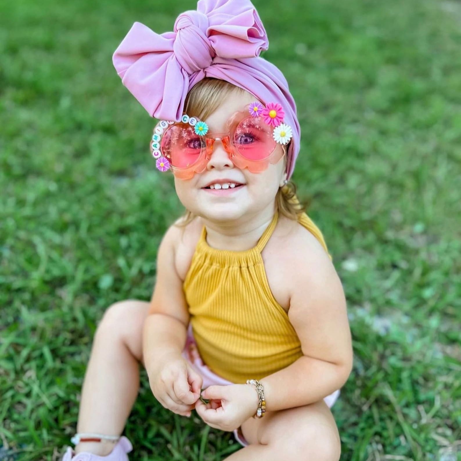 Personalized Colorful Flower Sunglasses For Kids | CWBeach42