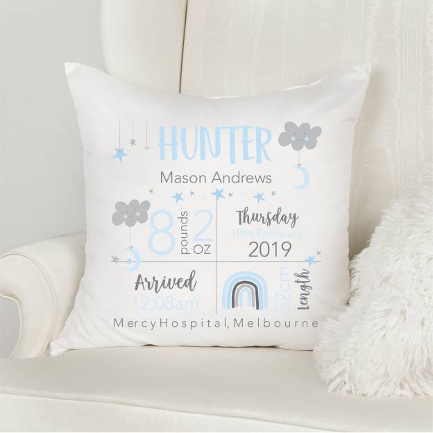 Personalised Lovely Birth Announcement Cushion | CWBaby96