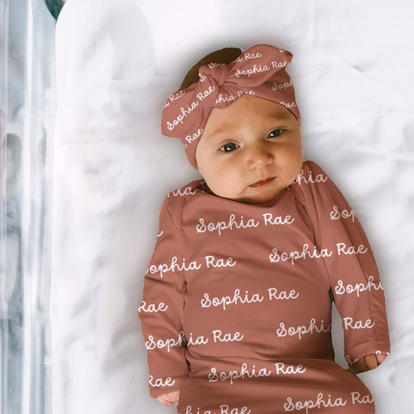 Personalized Newborn Swaddle Gown Set for Comfort & Unique | BBBlanket03