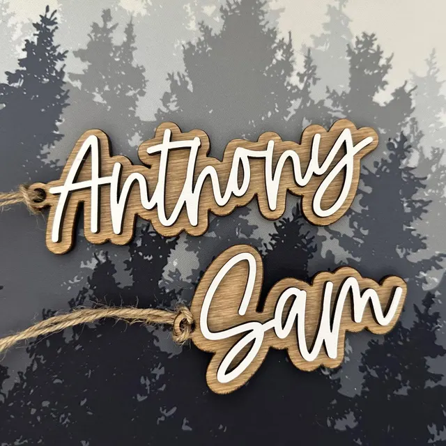 Personalized Wooden Christmas Stocking Tags | MCGift54