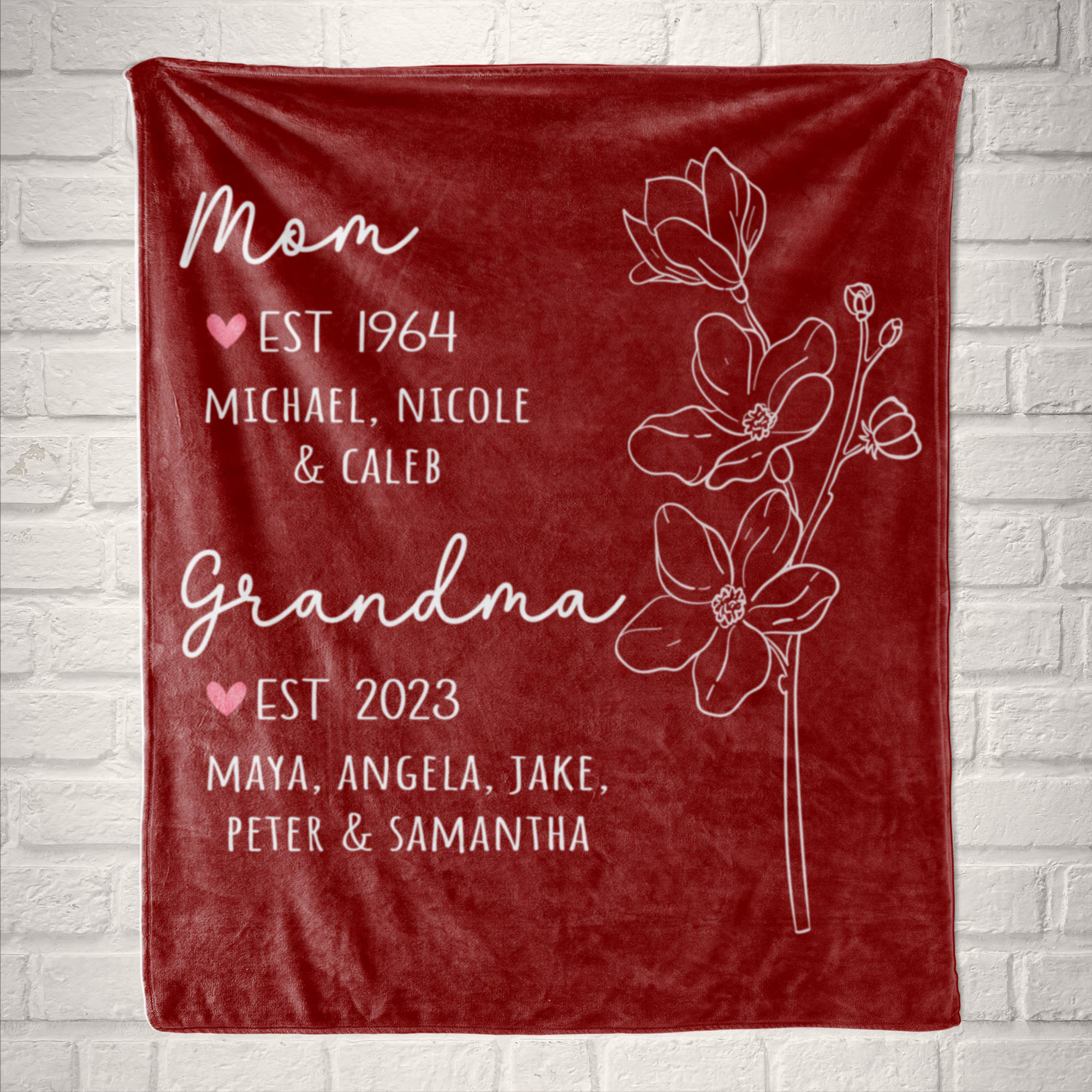 Personalized Love Mom Blanket for Comfort & Unique | CWMom13