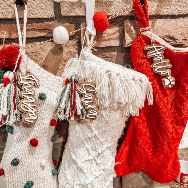 Personalized Wooden Christmas Stocking Tags | MCGift54