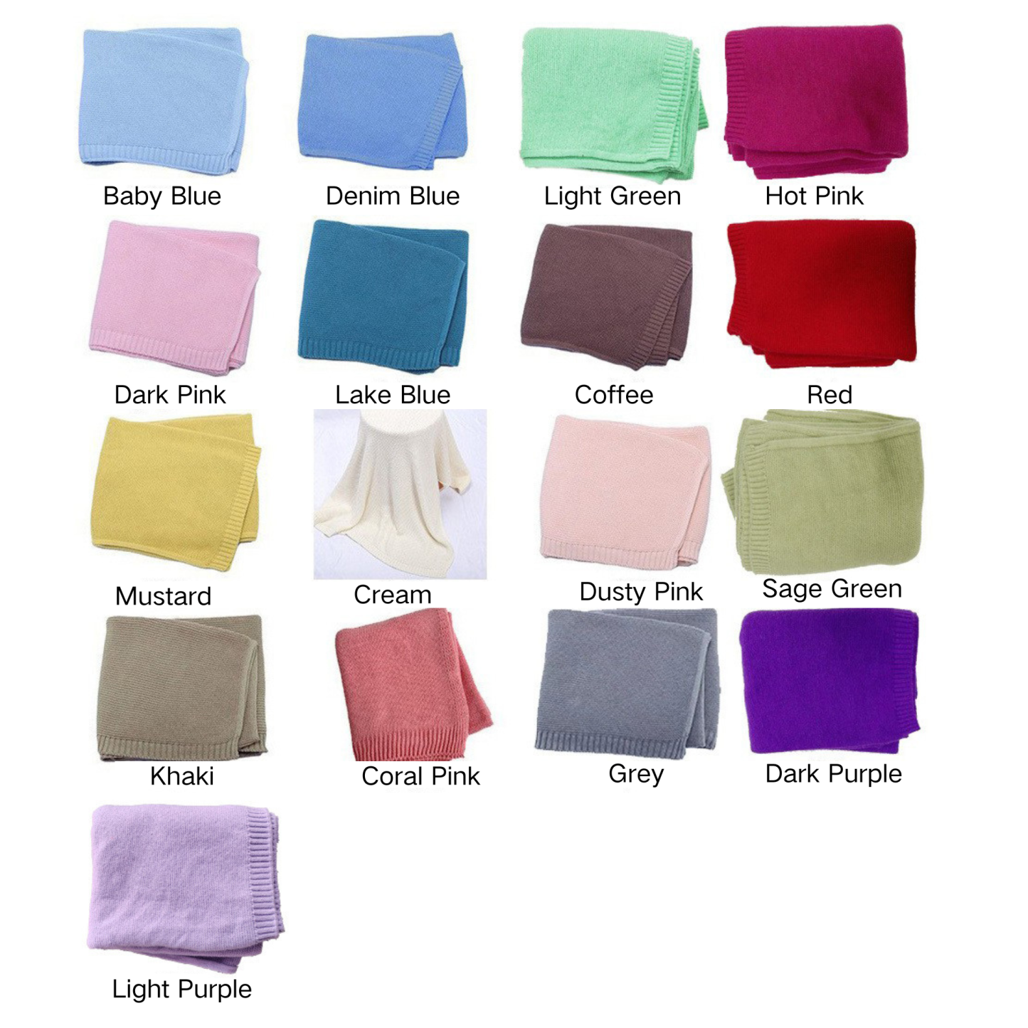 Personalized Hand Embroidered Knit Baby Blanket for Unique Gift | KKBaby22