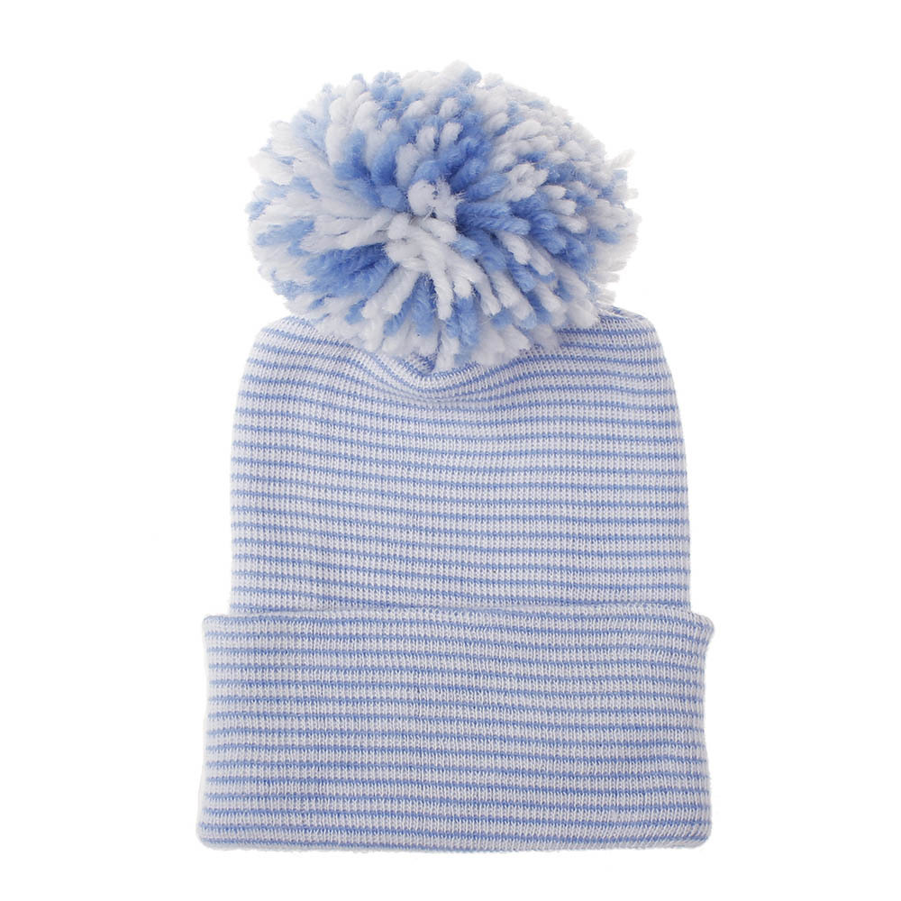 Personalized Leather Patch Pom Pom Beanie for Comfort & Unique | HSKid35