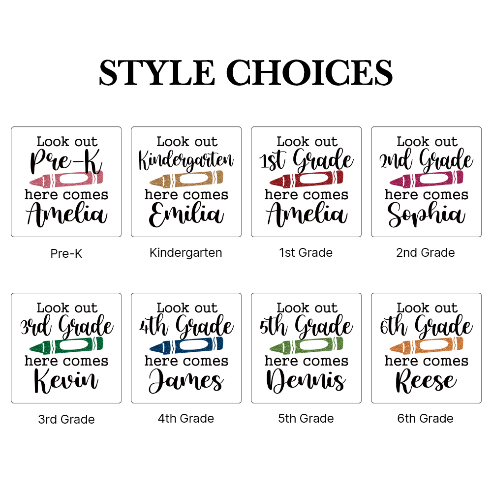 Personalized First Day Of Back To School Shirt | CWSchool06