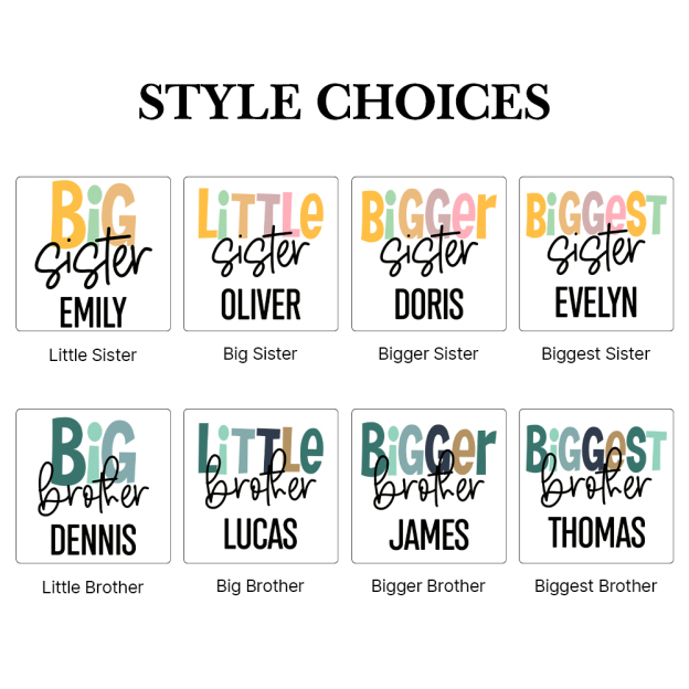 Personalized Matching Sibling Shirts | CWSibling04