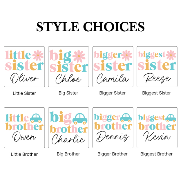 Personalized Matching Sibling Shirts | CWSibling14