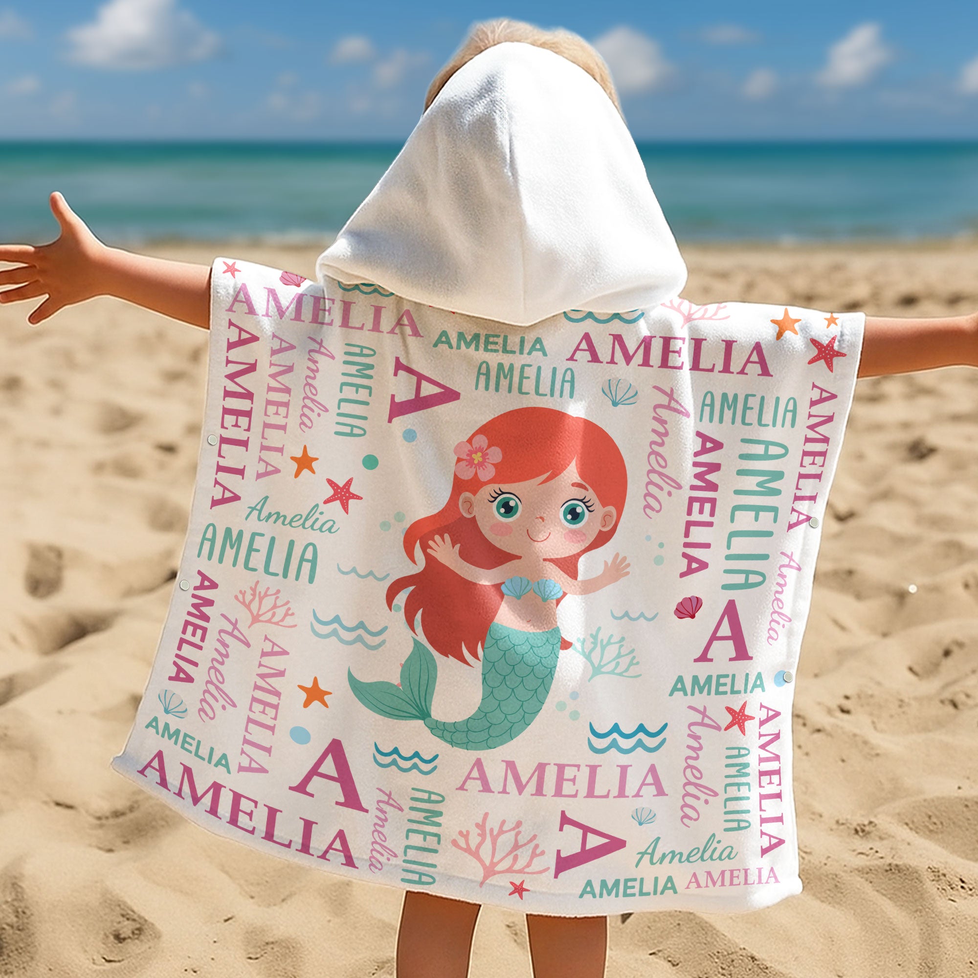Personalized Hooded Beach Towel for Summer & Beach | CWHTowel47