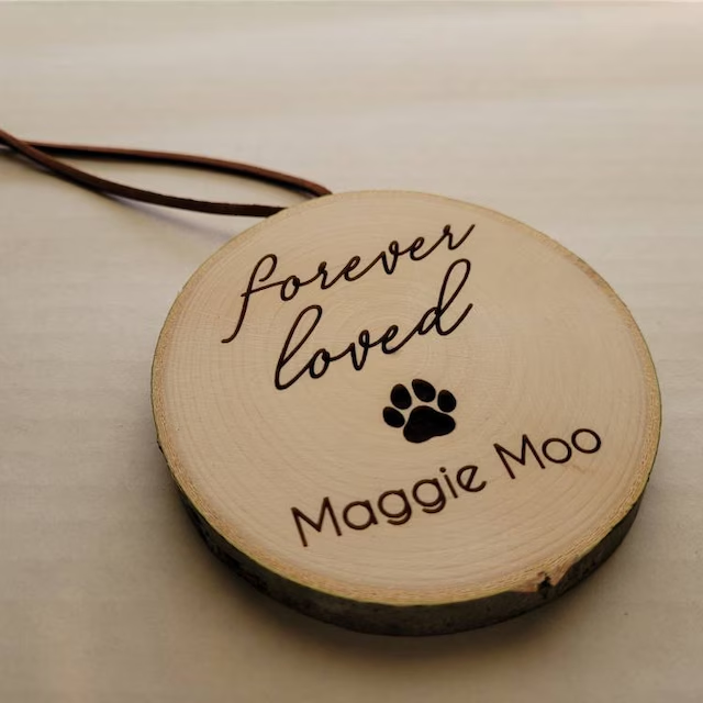 Personalized Wooden Pet Forever Loved Christmas Ornaments | MCGift50