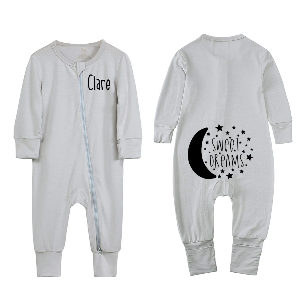 Personalized Kids Sweet Night Sweatshirt Romper | inRomper20