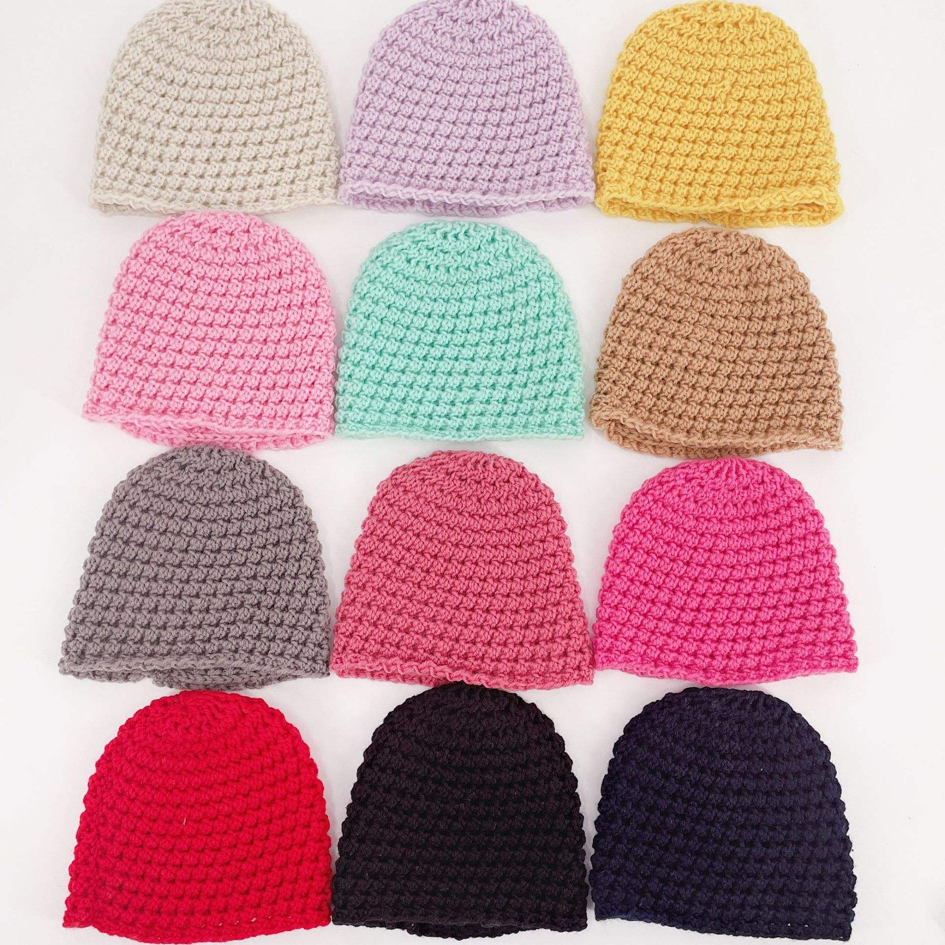 Personalized Leather Patch Baby Winter Warm Knitted Hat | HSKid76