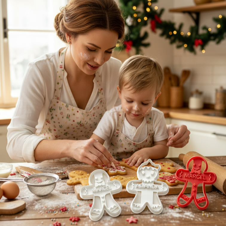 Personalized Christmas Gingerbread Cookie Cutter With Name | MCGift371