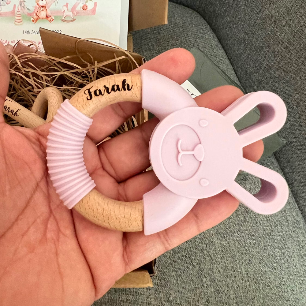 Personalised Food Grade Silicone Baby Toy | CWBaby35