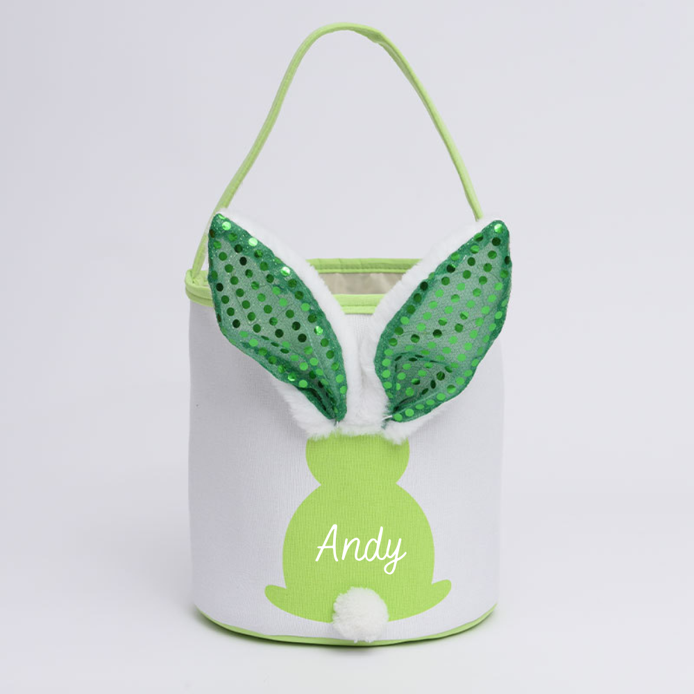 Personalized LED Lighting Bunny Ear Easter Basket | CWEaster80