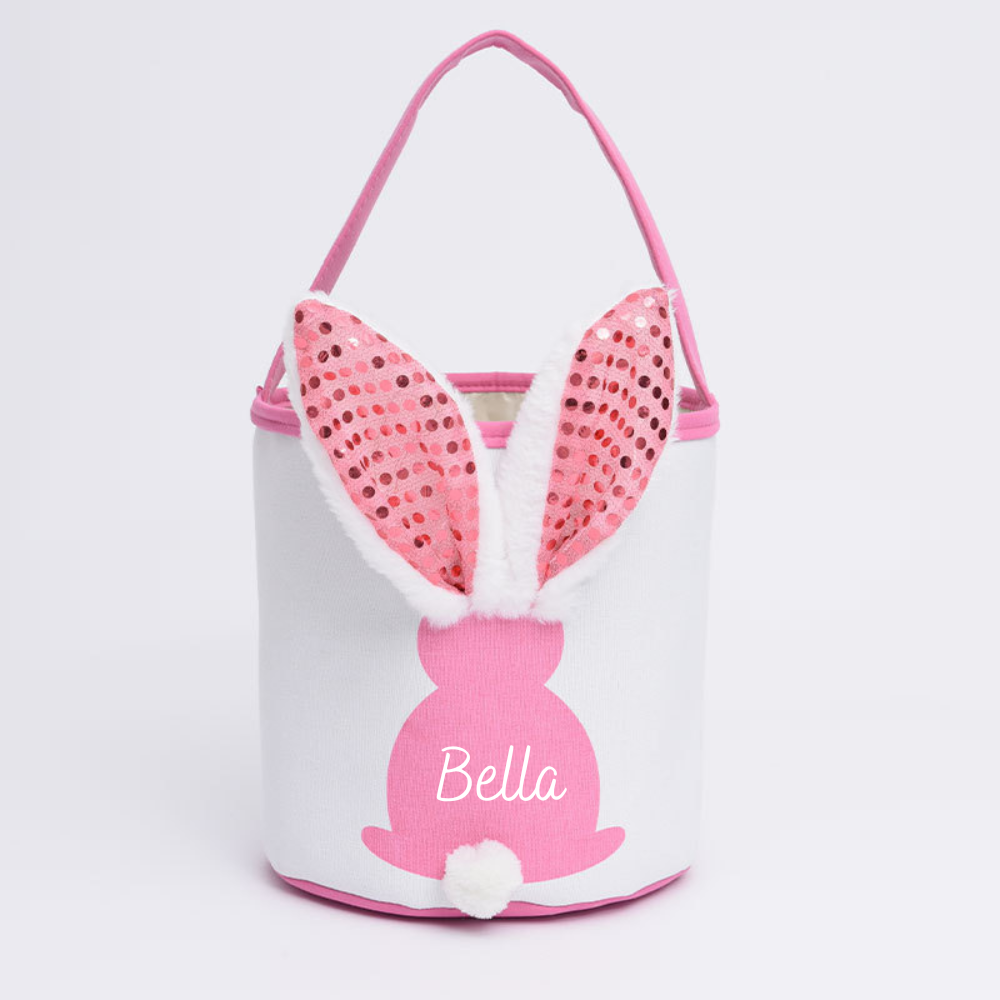 Personalized LED Lighting Bunny Ear Easter Basket | CWEaster80