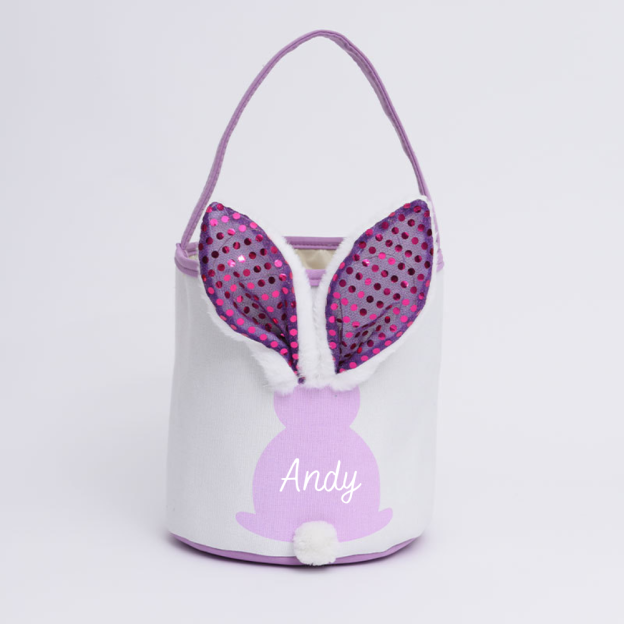 Personalized LED Lighting Bunny Ear Easter Basket | CWEaster80
